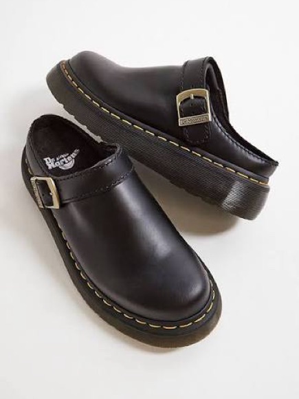 Dr. Martens Black Archive Leather Mules, 5